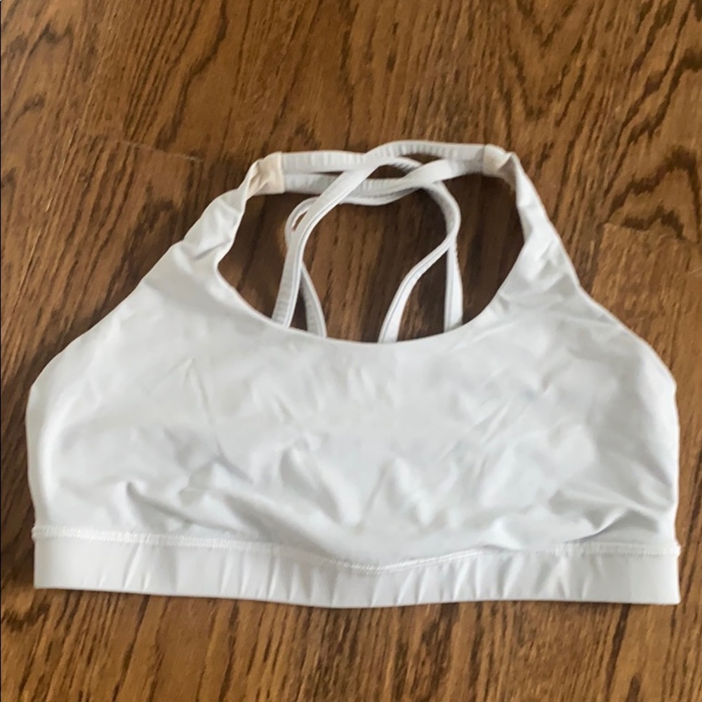 LULULEMON WHITE SPORTS BRA SIZE 6